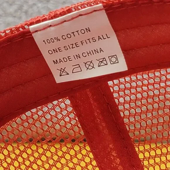 Embroidered USA Bald Eagle Shadow Snapback Trucker Hat Red American Flag Cap - Picture 2 of 16